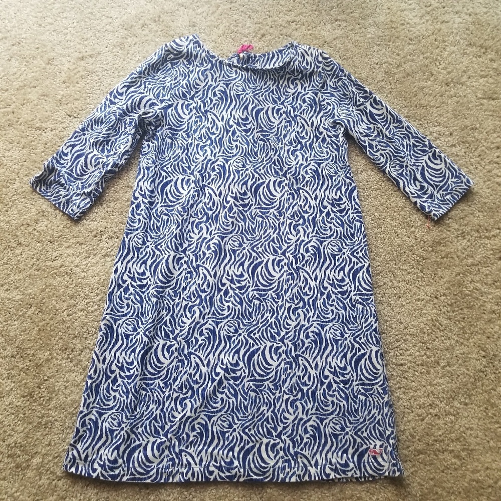 Vineyard Vines Zebra Print 3/4-Sleeve Knit Dress - Picture 5 of 7